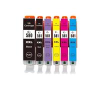 DEFIYAN Compatible Ink Cartridge PGI-580 CLI-581XL Compatible With TR7550 TR8550 TS705 TS6350 TS6351 TS8150 TS8251 TS8350 TS8351(6PK)