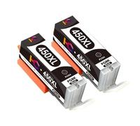 DEFIYAN Compatible Ink Cartridge PGI450 CLI451 Black Cyan Magenta Yellow Compatible With MG6340 MG7140 IP8740 MG7540 MX724 IX6840 Printers(2BLACK PGI-450)