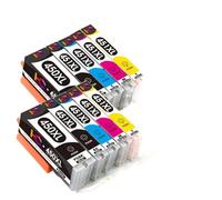 DEFIYAN Compatible Ink Cartridge PGI450 CLI451 Black Cyan Magenta Yellow Compatible With MG6340 MG7140 IP8740 MG7540 MX724 IX6840 Printers(10PCS-CLEANER)