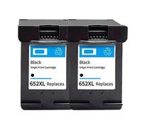 DEFIYAN Compatible Ink Cartridge Replacement Compatible With 652XL 652 1115 1118 2135 2136 2138 3635 3636 3835 Printers(2 BLACK)