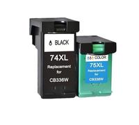 DEFIYAN Compatible Ink Cartridge Replacement Compatible With 74XL 75XL Models D4260 D4263 4360 D4368 J5725 J5730 J5735(1BLACK 1COLOR)