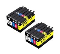 DEFIYAN Compatible Ink Cartridge Replacement Set Compatible With 711XL 711 With Dye Ink Compatible With DesignJet T120 T130 T520 T530 Printer 1 To 5 Sets(8COLOR 2SET)