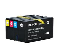 DEFIYAN Compatible Ink Cartridge Set Compatible With HP954 HP954XL Black Cyan Magenta Yellow Compatible With OfficeJet Pro 7740 8210 8710 8715 8716 8720 8725 8730 8740 Printers(ONE SET)