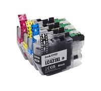 DEFIYAN Compatible Ink Cartridge Set Of 4 Compatible With DCP-J1050DW DCP-J1140DW MFC-J1010DW J1050 LC431 LC431XL(LC431XL-1set)