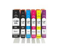 DEFIYAN Compatible Ink Cartridge Set PGI-580 CLi-581 Compatible With TS8150 TS8151 TS8152 TS9150 TS9155 TS8250 TS8251 TS8252 TS8350 1/2/3/4 Pack(6Color 1set)