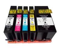 DEFIYAN Compatible Ink Cartridge Upgrade Compatible With Officejet Pro 6950 6960 6961 6963 6964 Printer 903 903XL 907XL(5pcs-2BK C M Y)