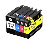 DEFIYAN Compatible Ink Cartridges Compatible With 932 933 932XL 933XL Compatible With Officejet 6100 6600 6700 7110 7610 7612 7510 7512 Available In 4pcs To 20pcs(932XL 933XL-4pcs)