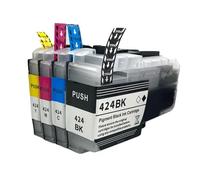 DEFIYAN Compatible Ink Cartridges Compatible With DCP-J1200DW Printer LC424 4Color Multifunctional Machine(1SET)