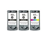 DEFIYAN Compatible Ink Cartridges Compatible With PG40 CL41 40XL 41XL Compatible With IP1600 IP1700 IP1800 MP140 MP450 MP470 Printers(2BK 1COLOR)