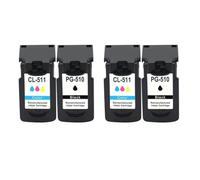 DEFIYAN Compatible Ink Cartridges Compatible With PG510 CL511 PG 510XL CL 511XL Compatible With MP280 282 330 480 490 492 495 Printers(2Set)