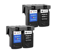DEFIYAN Compatible Ink Cartridges Compatible With PG510 CL511 PG510XL CL511XL Compatible With IP2700 MP230 MP240 MP250 MP260 MP270 MP280(2SET)