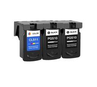 DEFIYAN Compatible Ink Cartridges Compatible With PG510 CL511 PG510XL CL511XL Compatible With IP2700 MP230 MP240 MP250 MP260 MP270 MP280(2BLACK 1COLOR)