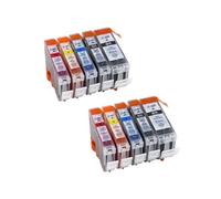DEFIYAN Compatible Ink Cartridges PGI-520 CLI-521 Compatible With IP 3600 4600 4700 MP 540 550 560 620 630 640 980 MX860 Printers(2 SETS)