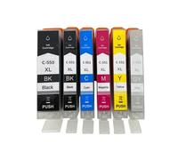 DEFIYAN Compatible Ink Cartridges PGI-550 CLI-551 Compatible With IP7250 IX6850 MG5550 MG5650 MG6450 MG6650 MX725 MX925(1 SET 6PCS)