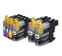 DEFIYAN Compatible Ink Set Compatible With LC123 LC121 Compatible With Printers MFC-J4410DW J4510DW J4610DW J4710DW J470DW J6920DW J870DW J245 J650DW J67(1SET ADD 2PCS BLACK)