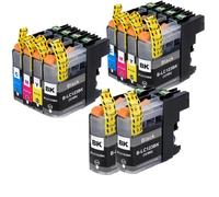DEFIYAN Compatible Ink Set Compatible With LC123 LC121 Compatible With Printers MFC-J4410DW J4510DW J4610DW J4710DW J470DW J6920DW J870DW J245 J650DW J67(2SETS ADD 2PCS BLACK)