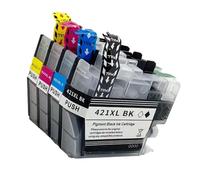 DEFIYAN Compatible LC421XL Ink Cartridge Compatible With DCP-J1050DW MFC-J1010DW DCP-J1140DW Capacity(LC421XL-4COLOR 1SET)