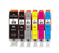 DEFIYAN Compatible PGI-470 CLI-471 Ink Cartridge Compatible With TS5040 MG5740 MG6840 TS6040 Printers(6PCS)