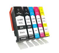 DEFIYAN Compatible PGI-680 CLI-681 Ink Cartridges Compatible With TS706 TR7560 TR8560 TS6160 TS6260 TS8160 TS8260 TS9160 Printers(1SET 5PCS)