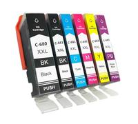 DEFIYAN Compatible PGI-680 CLI-681 Ink Cartridges Compatible With TS706 TR7560 TR8560 TS6160 TS6260 TS8160 TS8260 TS9160 Printers(1SET 6PCS)