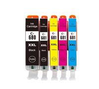 DEFIYAN Compatible PGI-680 CLI-681 XXL Ink Cartridge Compatible With TR7560 TR8560 TS6160 TS6260 TS8160 TS8260 TS9160 TS9560 TS706(5PCS)