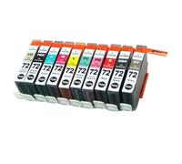 DEFIYAN Compatible PGI-72 PGI72 PGI 72XL Ink Cartridge Compatible With Pro-10 PRO-10S Inkjet Printer(1 SET(10 PCS))