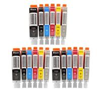 DEFIYAN Compatible PGI250 PGI-250 CLI-251 Ink Cartridge Compatible With MG5420 MG5422 MG5520 MG5522 MG6420 IP7220 MX922 IX6820 Printers(6Color 3set)