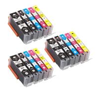DEFIYAN Compatible PGI550XL CLI-571 570XL Ink Cartridge Compatible With TS6052 TS6053 MG6800 MG5700 TS5055 TS9050 TS9055 TS6051 Printers(5Color 3set)