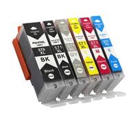 DEFIYAN Compatible PGI550XL CLI-571 570XL Ink Cartridge Compatible With TS6052 TS6053 MG6800 MG5700 TS5055 TS9050 TS9055 TS6051 Printers(6Color 1set)