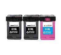 DEFIYAN Compatible Replacement Compatible With 61 XL Black Ink Cartridge 61XL Compatible With Printers 1000 1050 1050A 1510 2000 2050 2050A 3000(2BLACK 1COLOR)