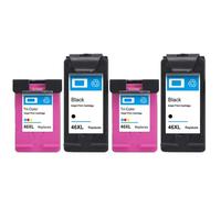 DEFIYAN Compatible Replacement Ink Cartridge Compatible With 46XL 46 XL 46 2020 2520 Inkjet Printers(2BLACK 2COLOR)
