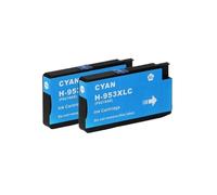 DEFIYAN Compatible Replacement Ink Cartridge Compatible With 953XL 957XL Compatible With Officejet Pro 7740 8210 8702 8710 8720 8725 8730 8740 Printers(2PCS CYAN)