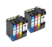 DEFIYAN Compatible T702XL Ink Cartridge Set Compatible With Workforce Pro WF-3720 WF-3725 Black Cyan Magenta Color Replacement(8PCS 2SET)