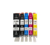 DEFIYAN Compatible Toner Cartridge Compatible With PGI880 CLI881 880XL 881 Compatible With TR8580 TS9180 TS9580 TS8380 TS708 TS6280 TS8180 TS8280 Printers(1SET -5PCS)