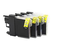 DEFIYAN Einkshop 4 Pack Black Ink Cartridges Compatible With LC980 LC1100 LC38 LC67 LC61 Compatible With Use With DCP145C DCP165C DCP185C DCP385C(4BK)