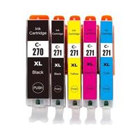 DEFIYAN Einkshop 5/6PCS Compatible Ink Cartridges Compatible With MG7720 TS8020 TS9020 TS6020 PGI-270 CLI-271 270XL 271XL(5PCS)