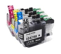 DEFIYAN European Compatible Ink Cartridge Set LC421XL LC421 421XL Compatible With DCP-J1050DW MFC-J1010DW DCP-J1140DW Printers 1 To 5 Pack(LC421XL-4Color 1set)