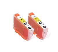 DEFIYAN Ink Cartridge Compatible With CLI-42 CLI42 Chip Compatible With Pro-100 100S Printer(2PCS C-42 Y)