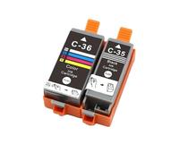 DEFIYAN Ink Cartridge Compatible With PGI-35 CLI-36 Compatible With IP100 IP110 IP100B TR150 Printers(1SET)