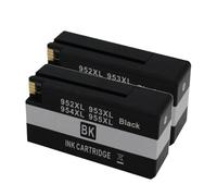 DEFIYAN Ink Cartridges 952XL 953XL 954XL 955XL Compatible With Various OfficeJet Pro Printers Models(BLACK (2PC))