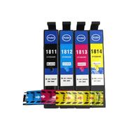 DEFIYAN Ink Cartridges Compatible With 18XL T1811 T1814 Compatible With XP312 XP205 XP225 XP212 XP215 XP302 XP412 XP402 XP415 Printers(1BK-1C-1Y-1M)