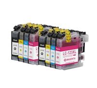 DEFIYAN KMCYinks Compatible Ink Cartridge Compatible With LC123 Compatible With MFC-J4510DW MFC-J4610DW MFC-J4410DW MFC-J4710DW(2Set)