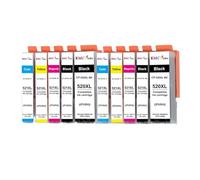 DEFIYAN KMCYinks PGI-520 CLI-521 XL Ink Cartridge Compatible With IP3600 IP4600 IP4700 MP540 MP550 MP560 MP620 MP630 MP640 Printers(2Set)