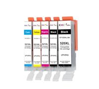 DEFIYAN KMCYinks PGI-520 CLI-521 XL Ink Cartridge Compatible With IP3600 IP4600 IP4700 MP540 MP550 MP560 MP620 MP630 MP640 Printers(1Set)