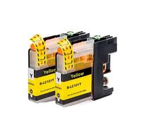 DEFIYAN LC101 LC103 Compatible Ink Cartridge Compatible With DCP-J152W MFC-J245 MFC-J285DW MFC-J450DW MFC-J470DW MFC-J475DW Printers(2yellow)