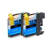 DEFIYAN LC101 LC103 Ink Cartridge Compatible With DCP-J152W MFC-J245 MFC-J285DW MFC-J450DW MFC-J470DW MFC-J475DW Printers(2 Cyan)