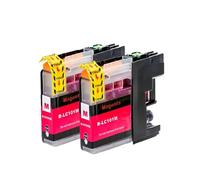 DEFIYAN LC101 LC103 Ink Cartridge Compatible With DCP-J152W MFC-J245 MFC-J285DW MFC-J450DW MFC-J470DW MFC-J475DW Printers(2 Magenta)