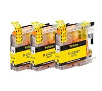 DEFIYAN LC221 LC223 Compatible Ink Cartridge Compatible With MFC-J4420DW J4620DW J4625DW J5320DW(3pcs YELLOW)