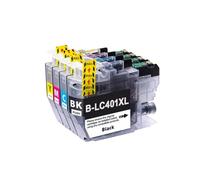 DEFIYAN LC401XL Compatible Ink Cartridge Compatible With MFC-J1010DW MFC-J1012DW MFC-J1170DW Printers(ONE SET 4COLORS)