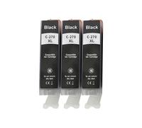 DEFIYAN PGI-270 CLI-271 XL Ink Cartridge Compatible With Various InkJet Printers Including TS6020 TS5020 MG5720 MG5721 MG5722 MG6820 MG6821 MG6822 MG7720(PGI270BK 3PC)